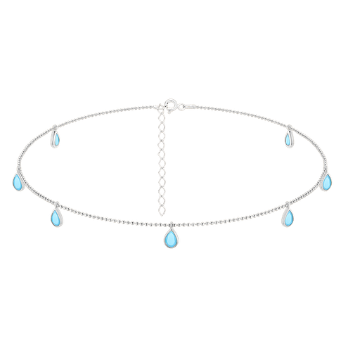 Choker Flawless Blue Silver
