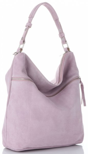 Torebki Skórzane ShopperBag firmy Genuine Leather Różowe (kolory)