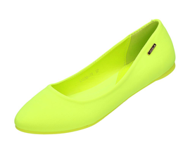 Limonkowe baleriny buty damskie VICES 11038-29