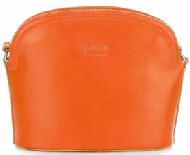 Torebki Skórzane Listonoszki firmy Genuine Leather Pomarańczowe