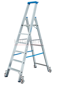 Drabina wolnostojąca KRAUSE Stabilo 1x8 z kołami - 3,90m 124654