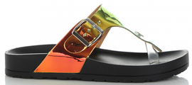 Modne Klapki Damskie z możliwością zwężenia marki Ideal Shoes Czarne (kolory)