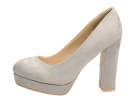 Szare czółenka damskie VICES 6086-5 SŁUPEK