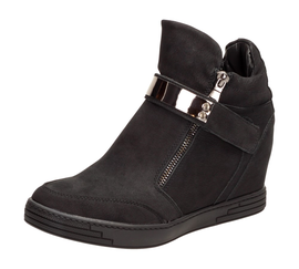 Czarne botki damskie, sneakersy VINCEZA 2594