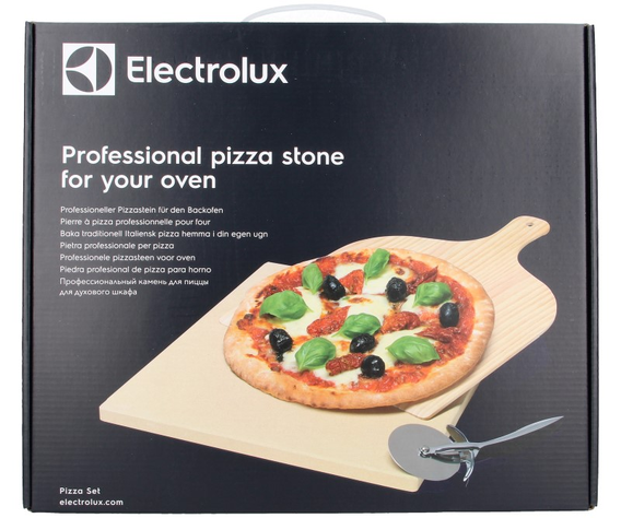 ✚ Zestaw do pieczenia pizzy: kamień + łopatka + nóż | Electrolux