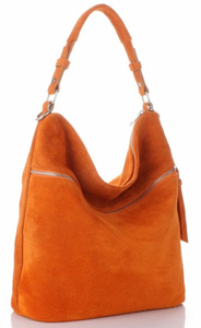 Torebki Skórzane ShopperBag firmy Genuine Leather Pomarańczowe (kolory)