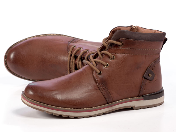 Sztyblety męskie, botki BADOXX 6459 camel