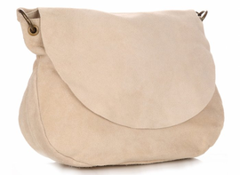 Torebki Skórzane Listonoszki Firmy Genuine Leather Beżowe