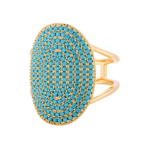 Pierścionek Island Turqouise Gold