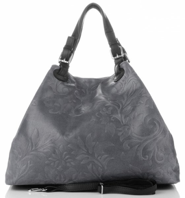 Torebki Skórzane ShopperBag marki Genuine Leather Szare (kolory)