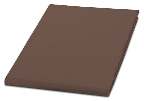 Prześcieradło z satyny bawełnianej Gold brązowe 220x210