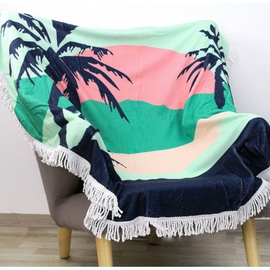 Ręcznik plażowy okrągły BOHO SKRZYDŁA REC30