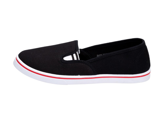 Czarne tenisówki damskie McKeylor 7907 SLIP ON