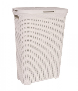 Kosz na bieliznę RATTAN STYLE 40L kremowy