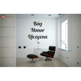 Naklejka Bóg Honor Ojczyzna