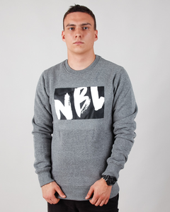BLUZA BEZ KAPTURA DRAW MELANGE