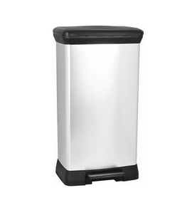 Kosz na śmieci Deco Bin 50L srebrny