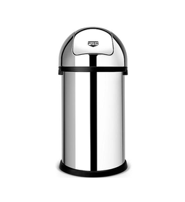 Kosz PUSH BIN 60L Brilliant Steel kosze Brabantia