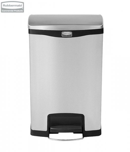 Kosz Slim Jim® Step-On 50L Metal stainless steel / black