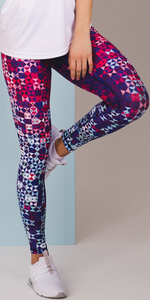 Legginsy sportowe GEOMETRIC PURPLE