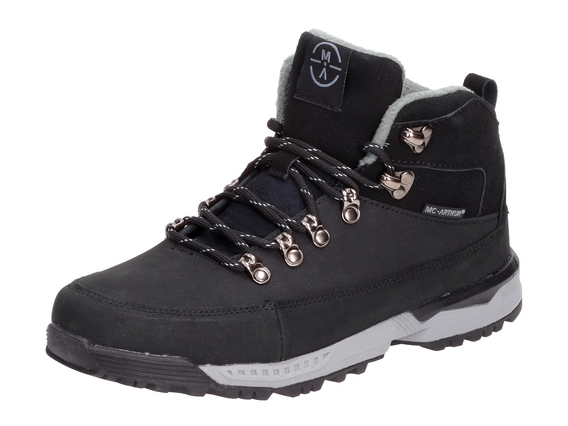 Czarne buty męskie na zimę McArthur UL02