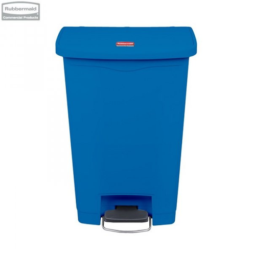 Kosz Slim Jim® Step-On 50L Resin Containers blue