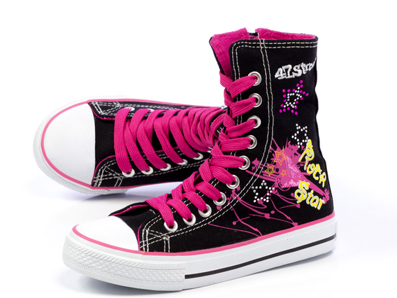 -40% Wysokie trampki dziecięce BADOXX 6263 BK