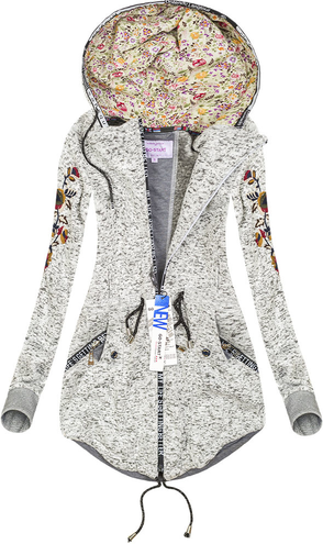 [Zestaw]  DŁUGA BLUZA Z HAFTAMI I KAPTUREM (MA6631) + Plecak ADVENTURE 5 + PIERŚCIONEK - SPI0046