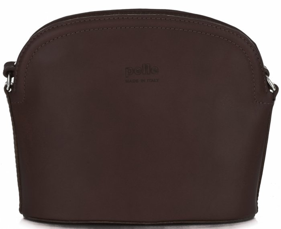 Torebki Skórzane Listonoszki firmy Genuine Leather Czekoladowe
