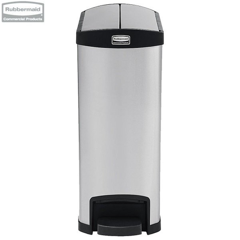 Kosz Slim Jim® Step-On 50L Metal stainless steel End Step Style / black