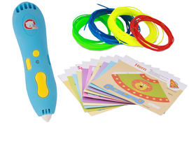 Lionelo Fantasy Pen 3D - niebieski - wkłady ABS - drukarka 3D - kreatywne spędzanie czasu - 10 szablonów i wkłady o długości 20metrów - dostępne od rę