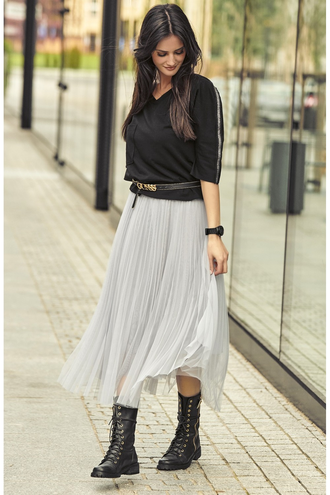 Plisowana spódnica maxi n183