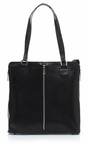 Klasyczna Torebka Skórzana Genuine Leather Czarna