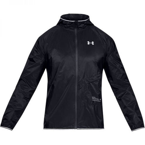 Under Armous Qualifier Storm Packable Jacket | CZARNY - męska ultralekka kurtka do biegania 1326597-001