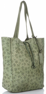 Torebki Skórzane ShopperBag włoskiej firmy VITTORIA GOTTI Zielone (kolory)