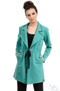 Długi blazer z wiązaniem bee-005