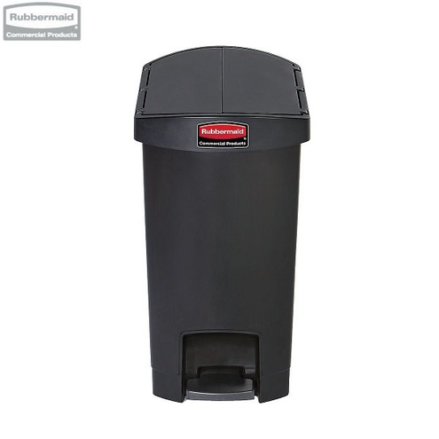 Kosz Slim Jim® Step-On 30L Resin Containers End Step Style black