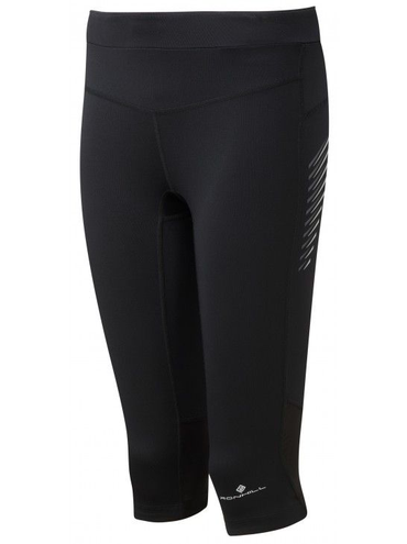 Ronhill Wmn’s Stride Stretch Capri | Black damskie getry 3/4 do biegania
