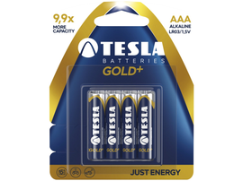 TESLA BATERIE ALKALICZNE PALUSZKI AAA LR03 GOLD+ LR3 Blister 4sztuki