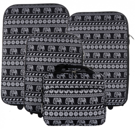 Zestaw Walizek David Jones Zestaw 4 w 1 Aztec Słoń (kolory) Walizki David Jones Zestaw 4 w 1 Aztec Słoń