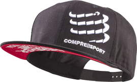 Compressport Flat Cap | CZARNA - czapeczka z daszkiem