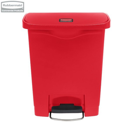 Kosz Slim Jim® Step-On 30L Resin Containers red