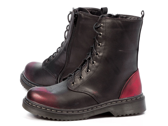 -45% Zimowe czarne glany AMERICAN CLUB 1076RD