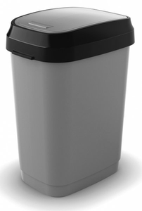 Kosz na śmieci DUAL SWING BIN 50L szary