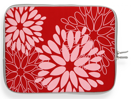 Modne Etui na Tablet 12" wzór w kwiaty Czerwone (kolory)