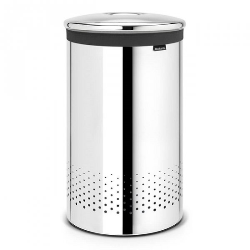 Kosz na bieliznę 60L Brilliant Steel pokrywa stalowa