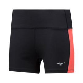 Mizuno Impulse Core Short | CZARNO-POMARAŃCZOWE - damskie spodenki do biegania  J2GB9249