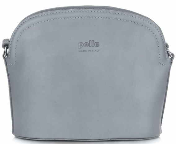 Torebki Skórzane Listonoszki firmy Genuine Leather Jasno Szare