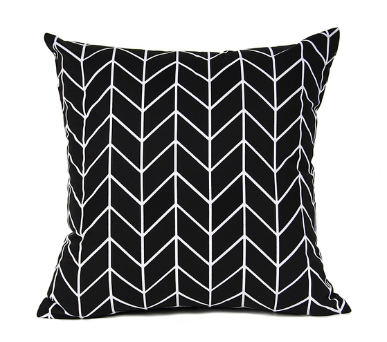 Poszewka bawełniana Geometric Black 50x50