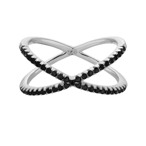 Pierścionek X-mini Black Silver